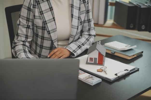 A person analyzing financial charts and graphs, with real estate documents and a calculator on the desk, representing strategic financial planning and analysis for real estate investments.