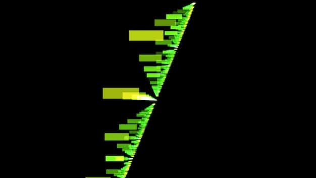 A split-screen graphic. On one side, an upward-trending arrow represents a rising market with a single, large investment (lump sum) at the starting point, indicating higher potential returns. On the other side, a fluctuating line represents a volatile market with multiple, smaller investment points scattered across the line, illustrating the dollar-cost averaging approach.