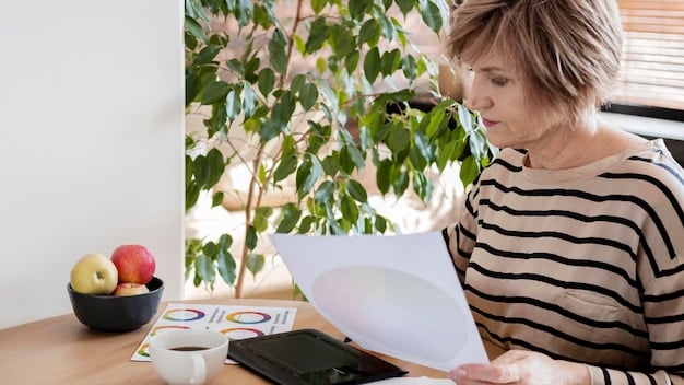 A person sitting at a desk planning their finances with a budget spreadsheet and investment charts.