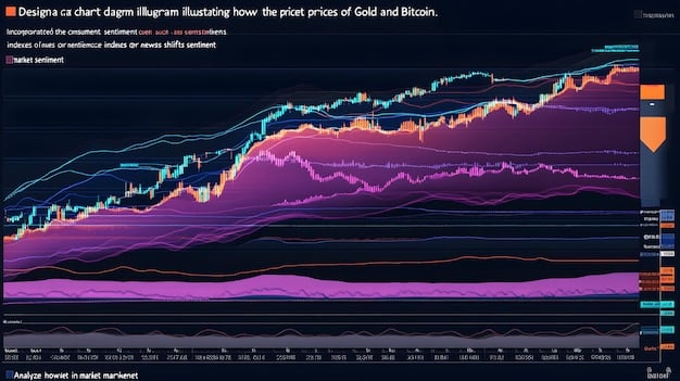 A graph showing a jagged line fluctuating wildly, representing high market volatility, contrasted with a smoother line showing low volatility. The axes are labeled 