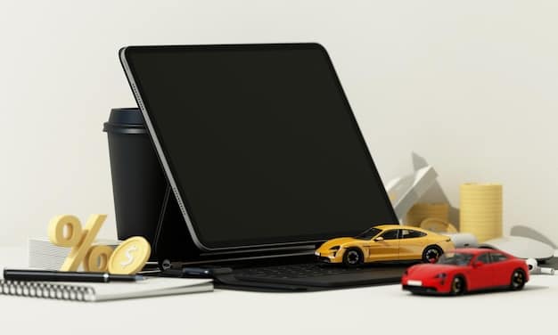 A split-screen image. On one side, a new car is shown with a calculator overlay indicating 'Monthly Payment = $XXX.' On the other side, a stressed person is holding their head with bills scattered around them.