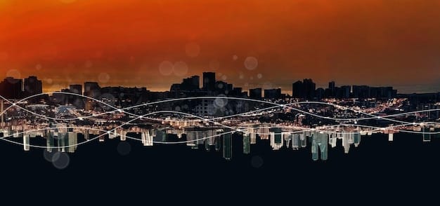 A panoramic view of global financial districts with subtle, interconnected lines representing different economies and markets, emphasizing global diversification. In the foreground, a composite image showing various advanced investment tools like charting software and a fractional investor's interface, symbols of sophisticated portfolio management.