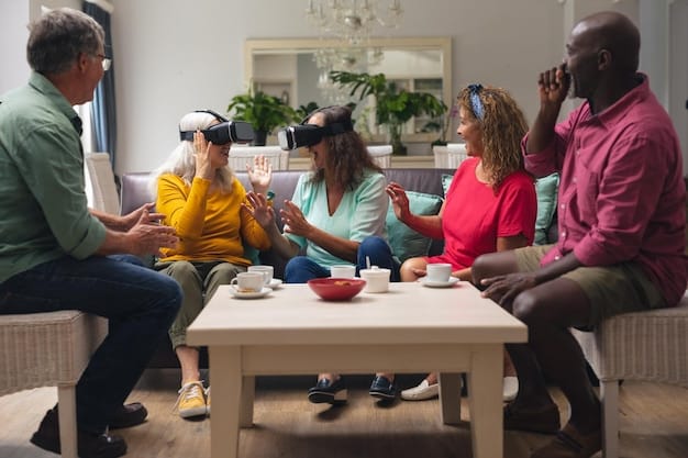 A diverse group of people, spanning different generations and ethnicities, animatedly discussing health choices with a medical professional. The scene is brightly lit and inclusive, emphasizing personalized healthcare advice.