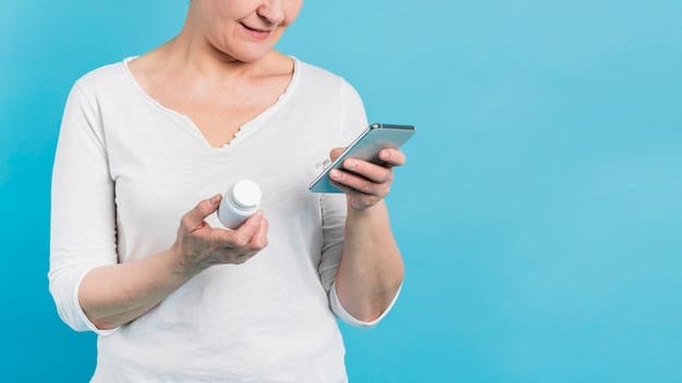 A person's hand holding a smartphone, browsing health insurance plans on HealthCare.gov, with speech bubbles showing common questions about coverage and eligibility.