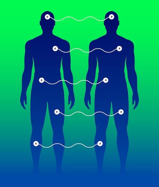 Two abstract figures gently connecting or communicating, emphasizing the relational aspect of Interpersonal Therapy, with subtle pathways or lines showing their interaction.