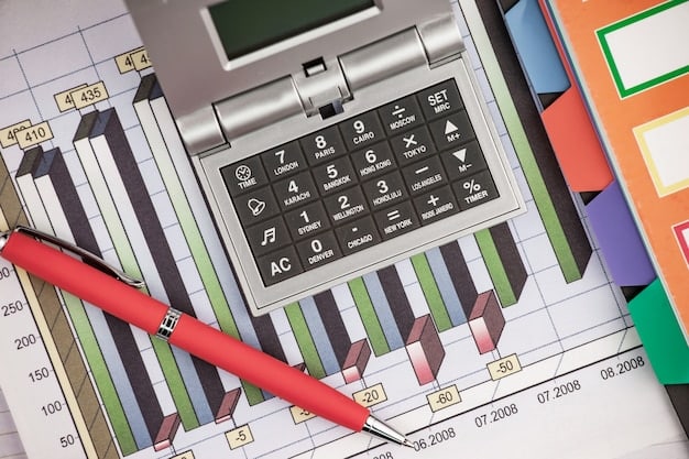 A close-up of a calculator or a financial spreadsheet with graphs and numbers, symbolizing complex financial aid calculations and the new SAI system.