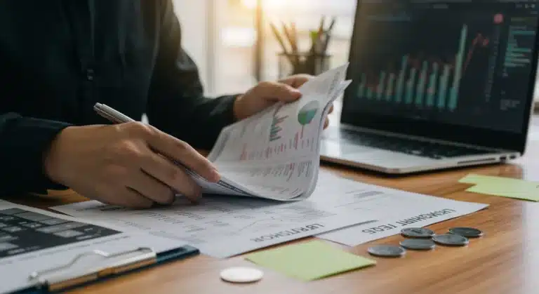 Person organizing financial documents for 2026 interest rate hike preparedness